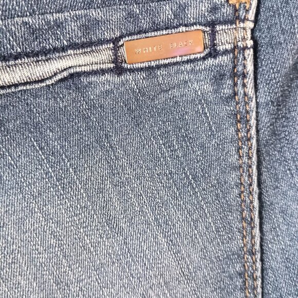 White House Black Market Skinny Ankle Jeans 6 Medium Wash Zip - Picture 4 of 8